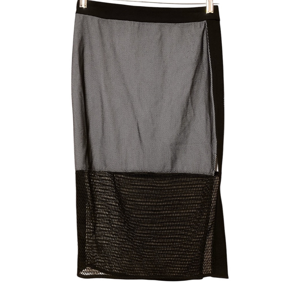 Stella & Jamie  Black Mesh Skirt NEW